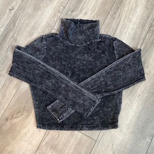 Milkyway Crop Turtleneck Long Sleeve Tee